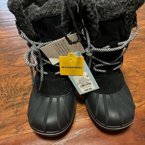 Waterproof Kids Boots - Black and Gray